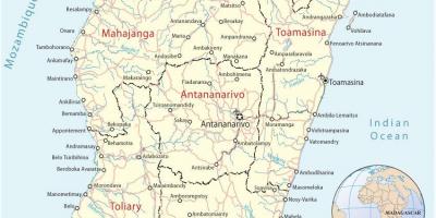 Térkép Madagaszkár repülőterek
