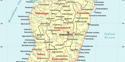 Madagaszkár térkép városok