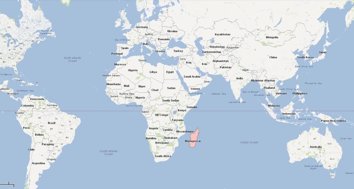 a világ térképe Madagaszkár