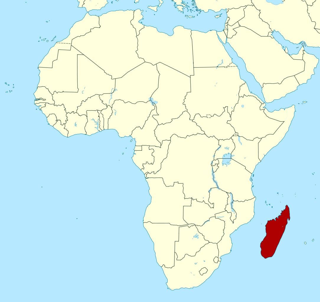 Madagaszkár afrika térkép