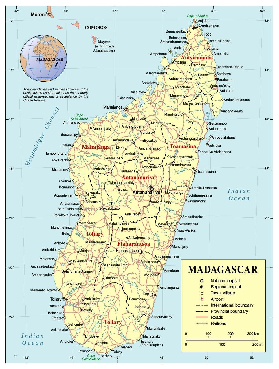 térkép Madagaszkár út