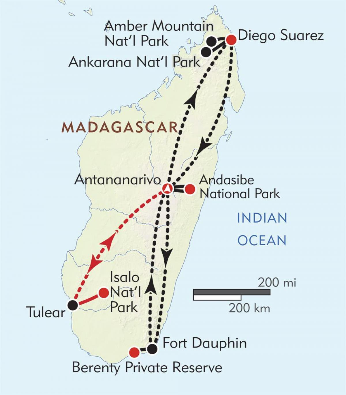 Madagaszkár, antananarivo térkép