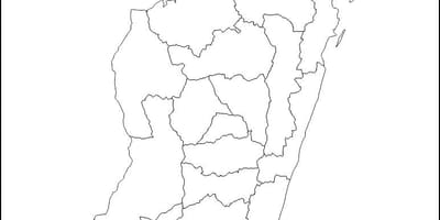 Madagaszkár térkép vázlat