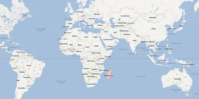 A világ térképe Madagaszkár