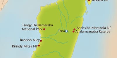 Térkép Madagaszkár-hegység