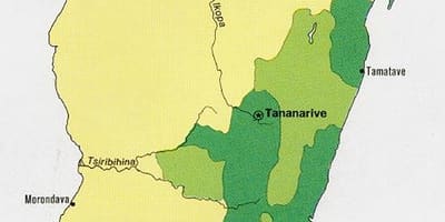 Madagaszkár népsűrűség térkép