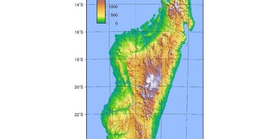 Térkép Madagaszkár magasság