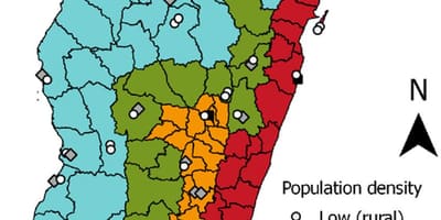 Malária Madagaszkár térkép