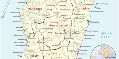 Térkép Madagaszkár repülőterek