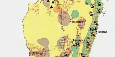 Térkép Madagaszkár természeti erőforrások