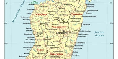 Részletes térkép a Madagaszkár