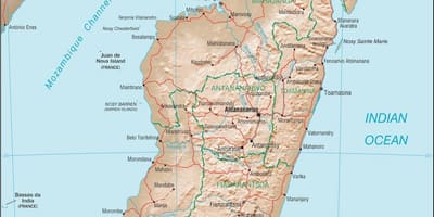 Madagaszkár ország térkép